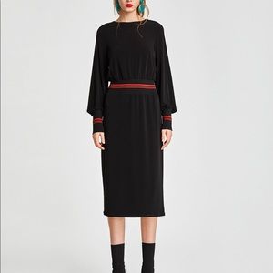 ZARA Contrasting Ribbed Dress Size L